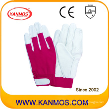 Spandex регулируемые манжеты промышленной безопасности свиней зерна кожаные перчатки работы (22006)